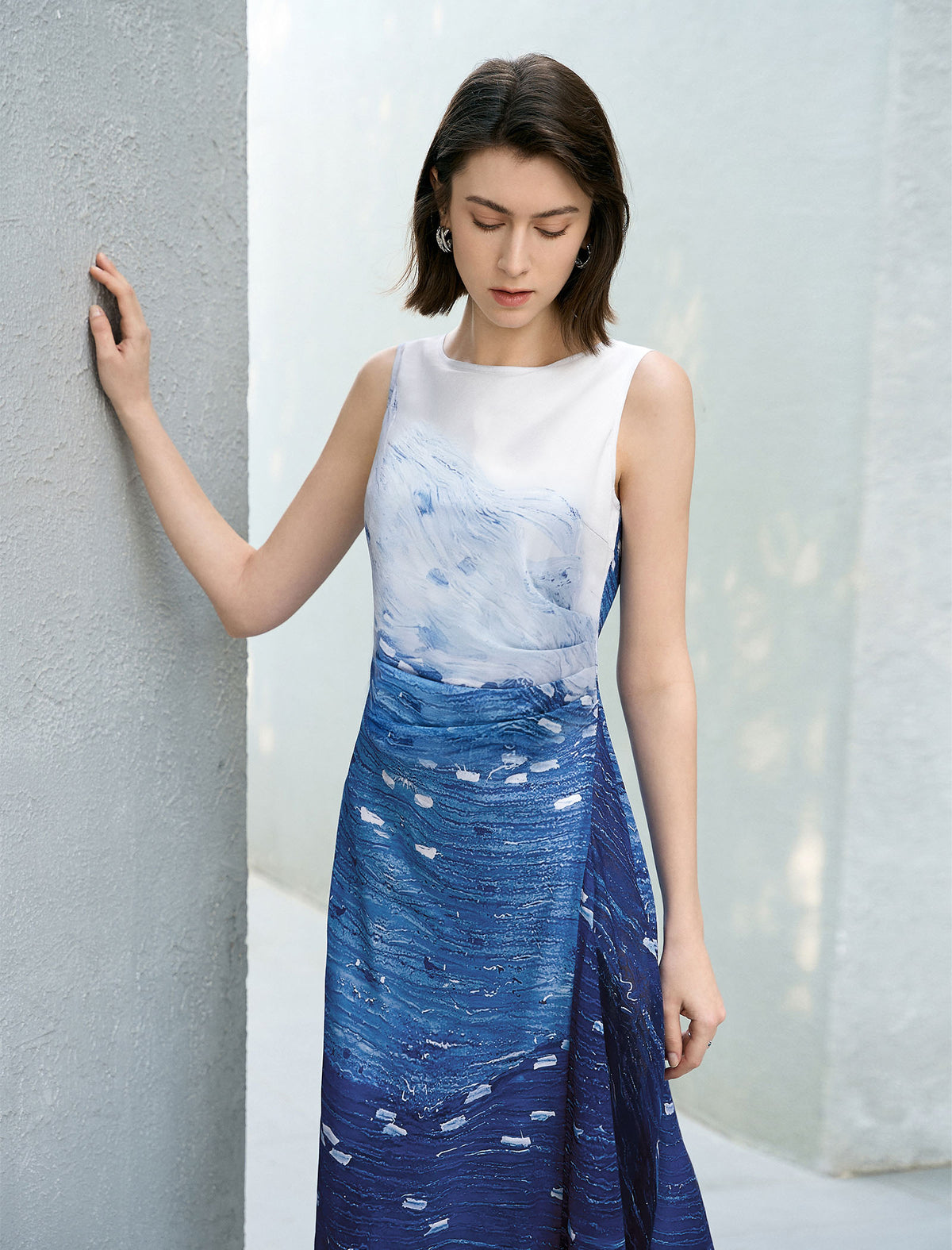 The Starry Night Sleeveless Midi Dress