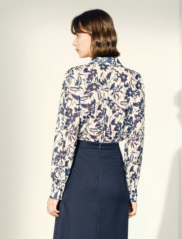 Floral Print Button Down Shirt