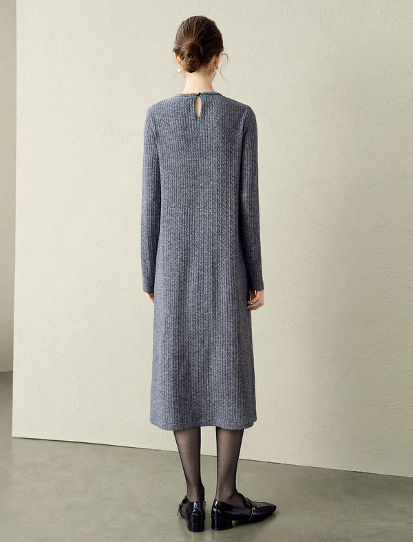 Beaded Cable Knit Dress