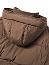 Brown Removable Hood Down Jacket