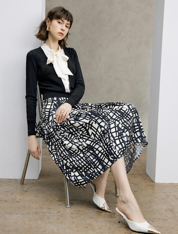 Faux Two-Piece Bow Detail Knit Top