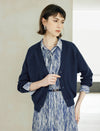 Minimalist V‑Neck Solid Knit Cardigan