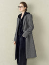 Herringbone Wool-Blend Coat