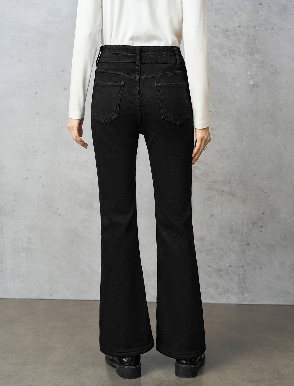 Black High-Waisted Flare Jeans