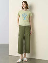 Cotton Straight‑Leg Ankle Cargo Pants