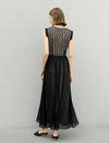 Black Sheer Lace Maxi Dress