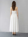 V-Neck Longline Vest Style Lace Layered Dress