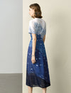 Ocean Breeze Round Neck Midi Dress