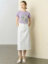 Soft Lyocell Denim Midi Skirt