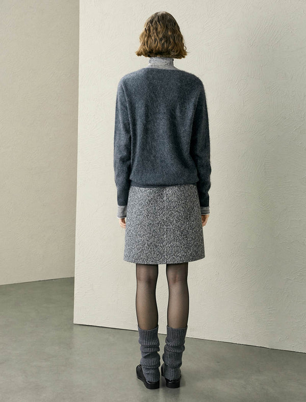 Wool Cashmere Blend V-Neck Sweater