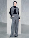 Textured High Waist Wide Leg Pants