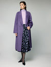 Wool Blend Notched-Lapel Double-Breasted Relaxed Long Coat