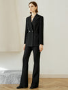 Topstitched Fitted Blazer with Structured Silhouette