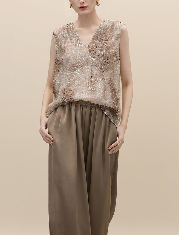 Sequin Sleeveless Top