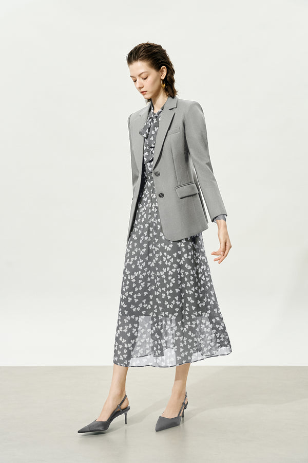 Grey Classic Suit Jacket