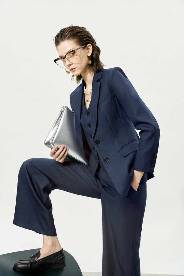 Navy Classic Suit Jacket