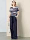 Linen Wide-Leg Drawstring Pants