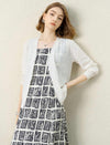 Lightweight Textured Knit V-Neck Cardigan