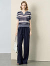 Linen Wide-Leg Drawstring Pants