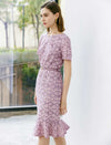 Lilac Lace Mermaid-Hem Dress