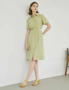 Waist-Cinched Shirt Dress