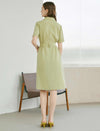 Waist-Cinched Shirt Dress