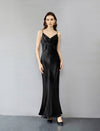 Flowing Silk Open-Back Slip Gown
