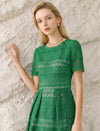 Salerno Soft Lace A-Line Midi Dress