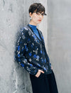 Floral V-Neck Button Front Knit Cardigan