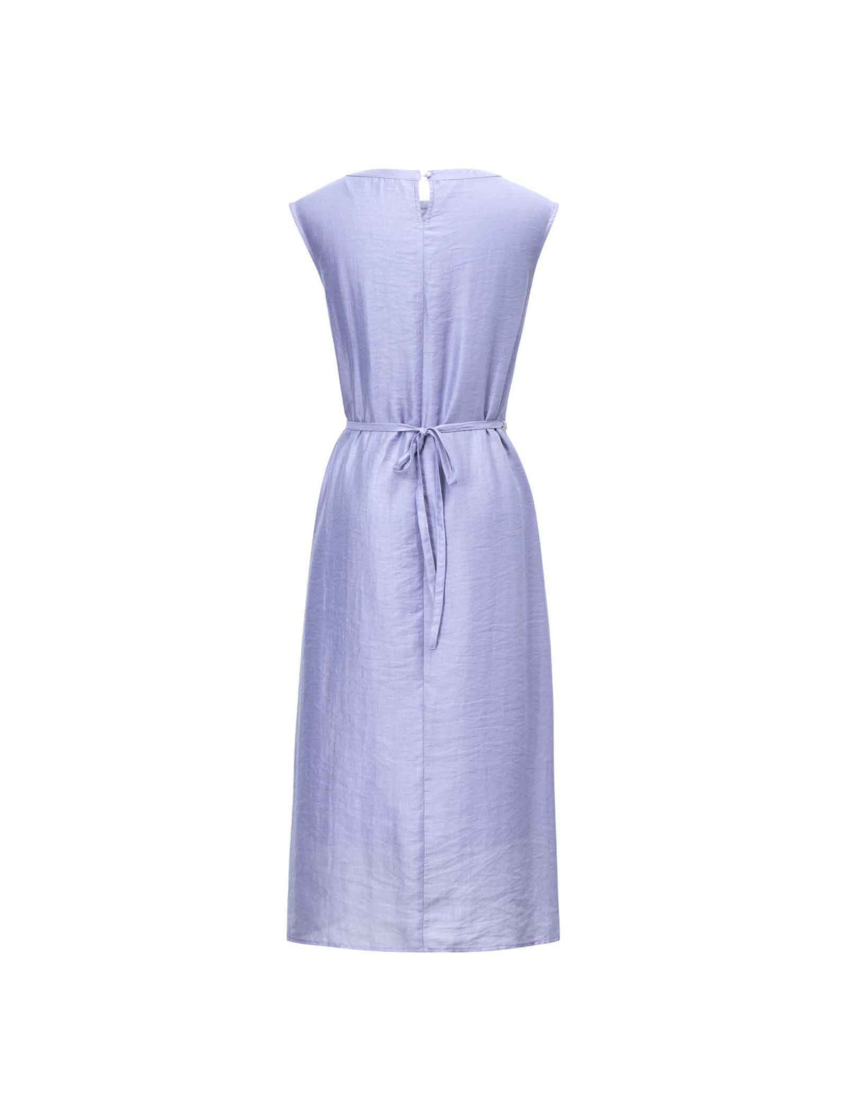 Tencel Linen Blend Belted Midi Dress