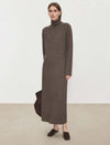 100% Wool Turtleneck Maxi Dress