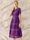 Salerno Soft Lace A-Line Midi Dress