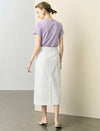 Soft Lyocell Denim Midi Skirt