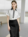 Workwear Black Slit Skirt