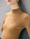 Mock Neck Long Sleeve Knit Top