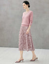 Wool Blend Round Neck Long Sleeve Sweater