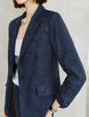 Navy Blue Textured Blazer