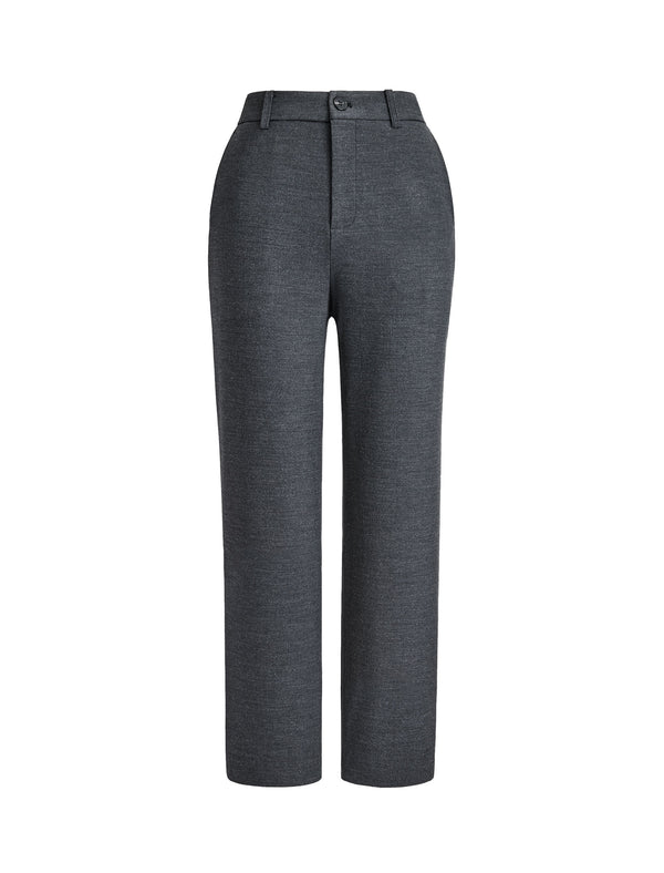 High-Waisted Tapered Dress Pants
