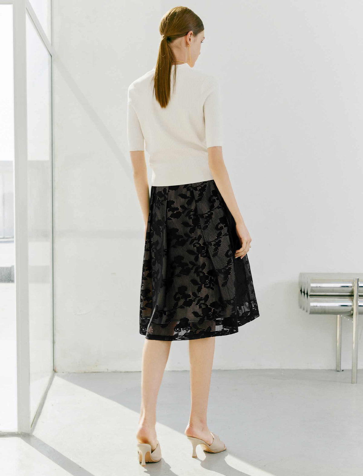 Lace A-Line Skirt