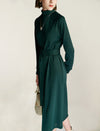 Knit Turtleneck Long Sleeve Belted Dress