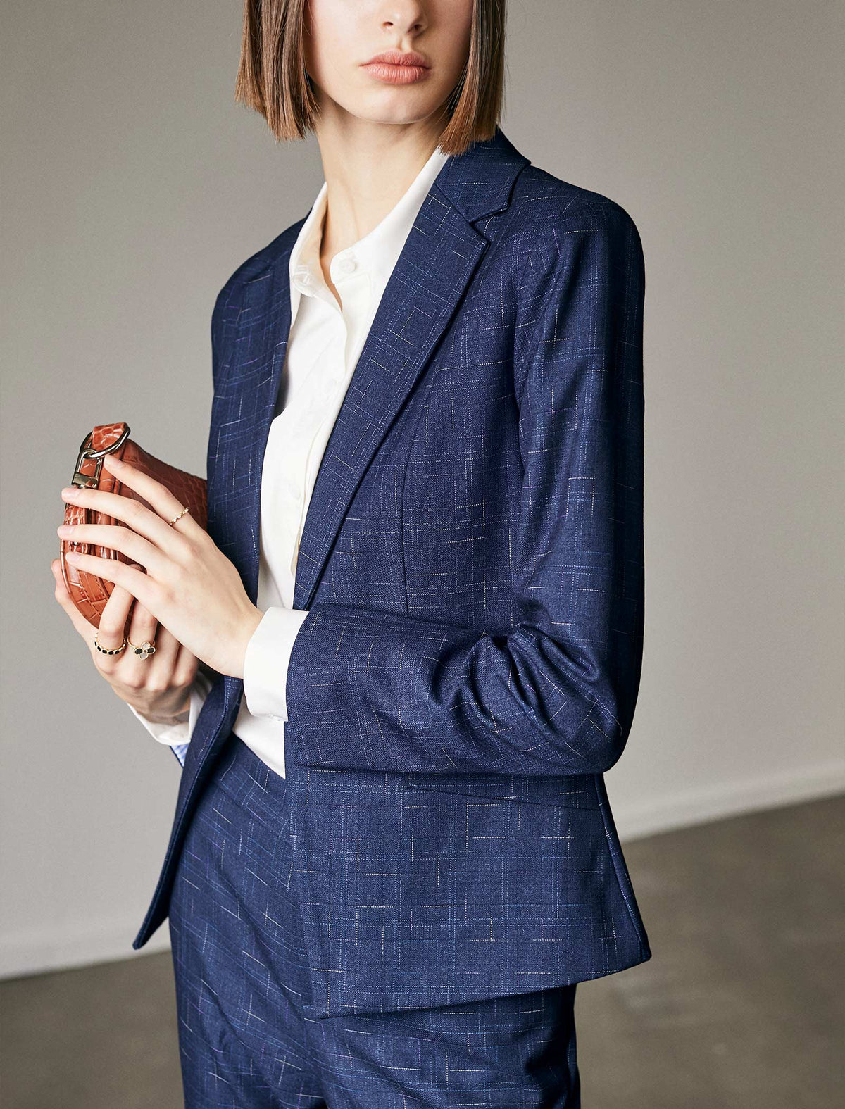 Classic Solid Pantsuit Set