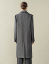 Herringbone Wool-Blend Coat