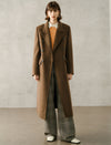 Wool Tencel Silk Blend Notched Lapel Overcoat
