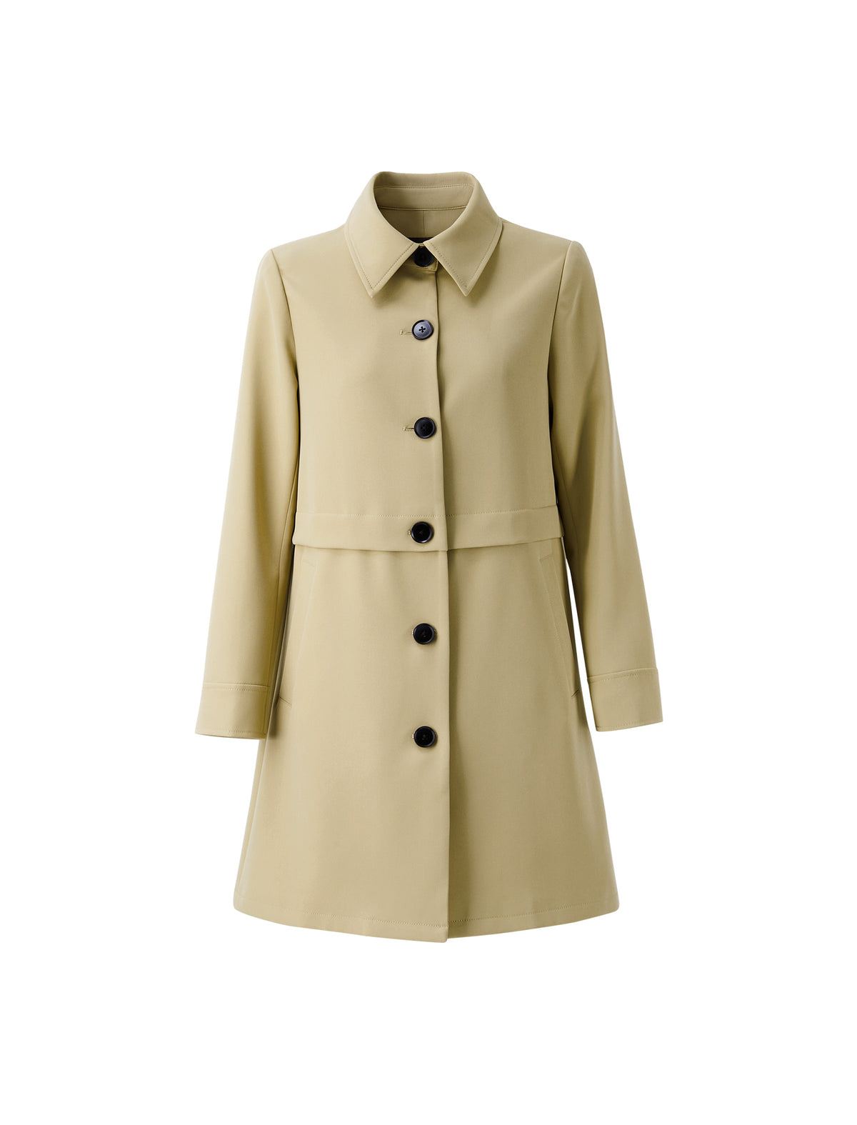Collared Relaxed Straight-Fit Trench Coat