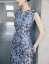 Floral Sleeveless Knee-Length Sheath Dress