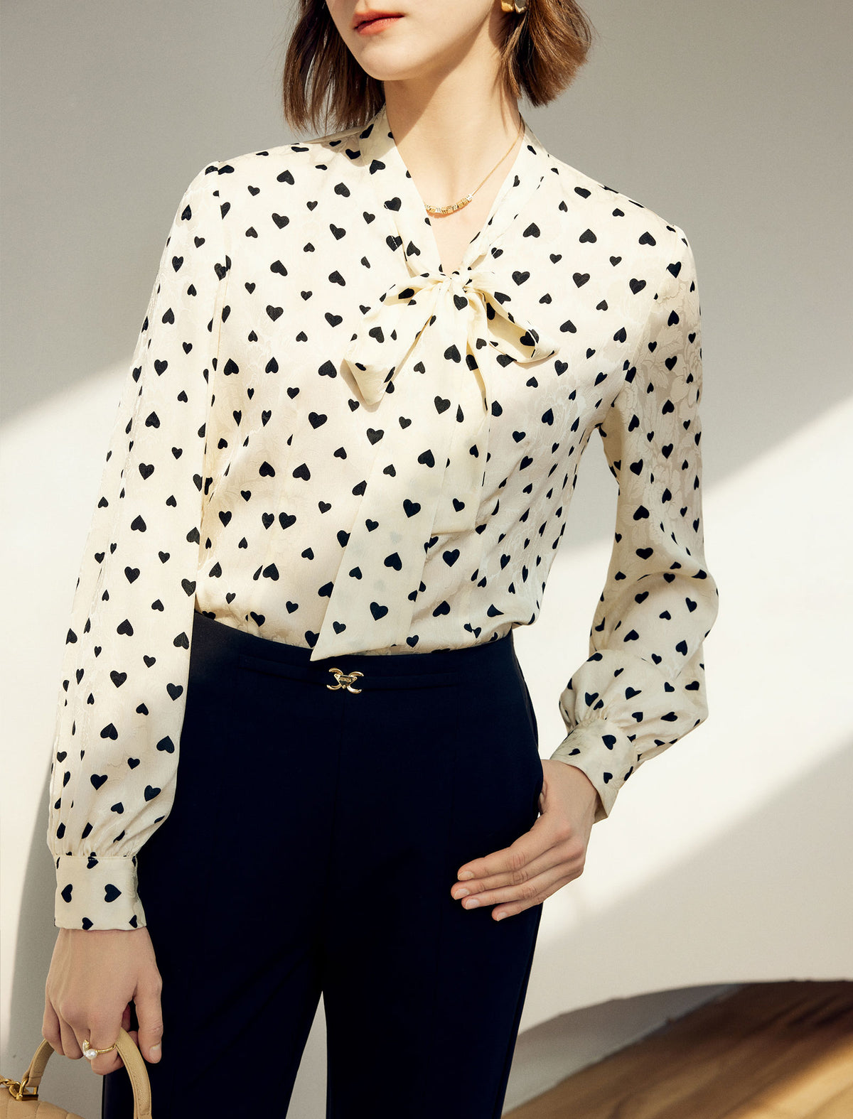 Floral Print Relaxed Straight-Fit Blouse