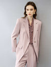 Soft Pink Single-Breasted Blazer