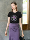 Purple Textured Satin Mermaid Midi Skirt