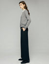 High-Waist Pocket Charm Wide-Leg Pants