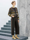 Pocket High-Waist Cropped Wide-Leg Pants